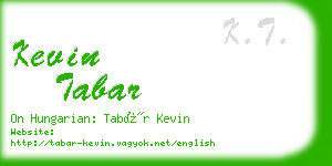 kevin tabar business card